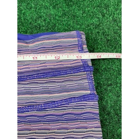 Lululemon Purple Stripe Run Inspire Crop leggings Capri‎ Womens Sz 6 - Picture 6 of 7
